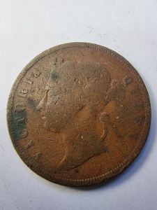 Moneda Coloniala - 1 Cent 1887 - Straits Settlemens - Victorie - Img 2