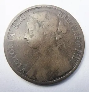Moneda Regatul Unit - Victoria - 1 Penny 1876