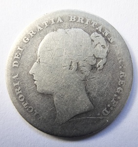 Moneda Regatul Unit - Victoria - 1 Shilling 1885 - Argint 0.925