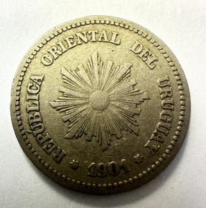 Moneda Uruguay - 2 Centesimos 1901