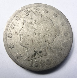 Moneda USA -Liberty Head - 5 Cents 1898