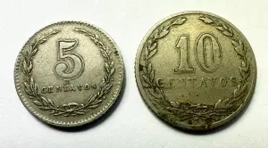 Set Monede - Argentina - 5 / 10 Centavos 1920/1922 - Img 2