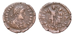 ARCADIUS ( 395-401 AD ) Moneda Antica Romana