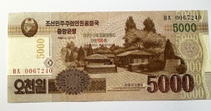 Bancnota - Coreea de Nord - 5000 Won 2013 - Comemorativa