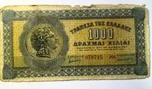 Bancnota Grecia - 1000 Drahme 1941- Emisă în timpul ocupației germano-italiene