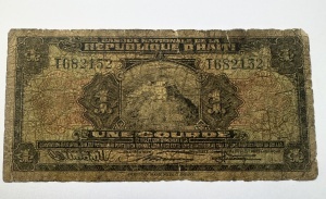 Bancnota Haiti - 1 Gourde 1919