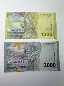 Bancnota Indonezia - 1000/2000 Rupiah 2022 - Img 2