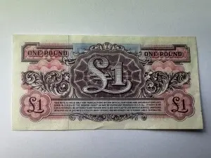 Bancnota Militara - British Armed Forces Special Voucher - 1 Pound – 2nd Series (1948–1956) - Img 2