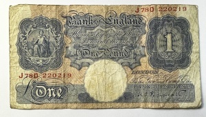 Bancnota - One Pound 1940 - Bank of England - emisa in timpul Regelui George VI
