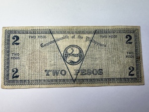 Bancnotă rară Filipine 1942 – 2 Pesos – Negros Occidental Emergency Issue – WWII - Img 2