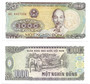 Bancnota Vietnam - 1000 Dong 1988