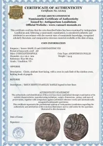 BASIL II and CONSTANTINE VIII ( 976-1025 ) - Moneda Medievala Bizantina - Img 3