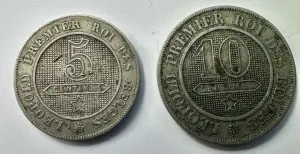 BELGIA - LEOPOLD I - 5/10 CENTINES 1862 - Img 2