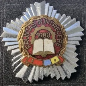 Insignă „Fruntaș în întrecere” – 1980 , RSR