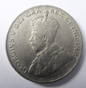 Moneda Canada - George V - 5 Cents 1923 ( tiraj scazut ) - Img 2