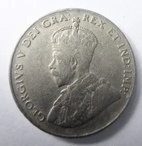 Moneda Canada - George V - 5 Cents 1923 ( tiraj scazut ) - Img 2