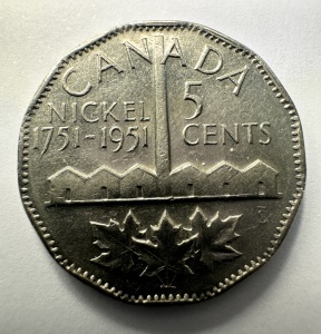 Moneda Comemorativa - Canada - bicentenarul descoperirii nichelului (1751–1951)