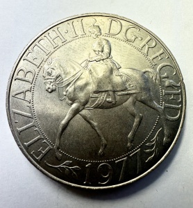 Moneda Comemorativa - Regatul Unit - Crown - Jubileul de Argint al Reginei Elisabeta a II-a (25 de ani de domnie: 1952–1977)