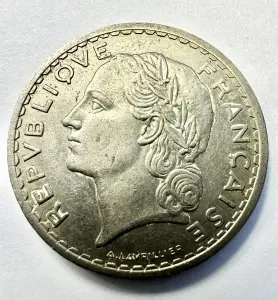 Moneda Franta - 5 Francs 1935 - Img 2