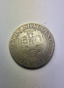 One Shilling 1898 , Victoria , Argint - Img 2