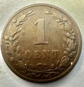 REGATUL TARILOR DE JOS - WILLEM III - 1 CENT 1899 - Img 2