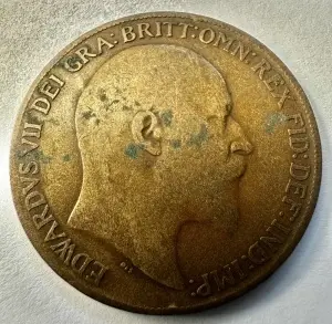REGATUL UNIT - EDWARD VII - ONE PENNY 1909