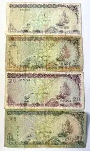 Set Bancnote Maldives - 5/10/20/100 Rufiyaa ( 1983-2000 )