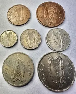 SET MONEDE IRLANDA ( 1963-1966 )