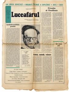„Luceafărul”, publicație culturală din perioada comunistă, apărută la 4 noiembrie 1972.