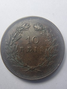 🇵🇹 10 Réis 1892 – Portugalia, Regele Carlos I - Img 2