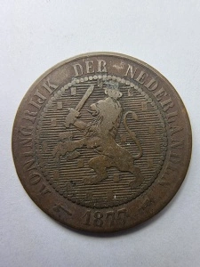 🪙 2½ Centi Olanda – 1877 – Regele Willem al III-lea - Img 2