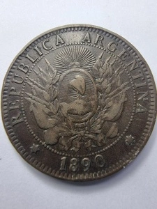 🪙 Argentina – 2 Centavos 1890 - Img 2