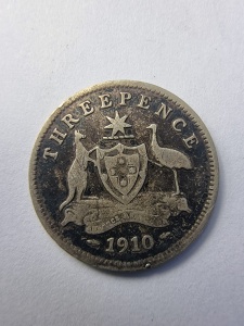3 Pence – Australia – 1910 – Edward VII - Argint - Img 2
