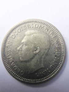 Australia - George VI - 3 Pence 1947 - Argint 0.500 - Img 2