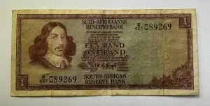 Bancnota - Africa de Sud, 1 Rand (1961–1966)