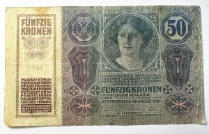 Bancnota Austro-Ungaria cu stampila “ Romania “ - 50 Korona 1914 - Img 2