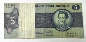 Bancnota Brazilia - 5 Cruzeiros 1966