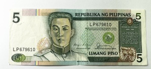 Bancnota Filipine - 5 Piso ( 1987-1999 )