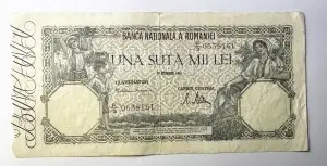 Bancnota Regalista - Romania - 100.000 Lei - 20.12.1946 - Regele Mihai I