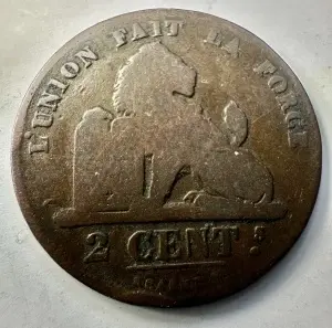BELGIA - LEOPOLD I - 2 CENTIMES 1836 - Img 2