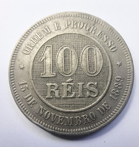 Brazilia - 100 Reis 1889 - Img 1