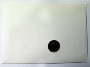 Canada 1988 – Plic filatelico-numismatic + monedă 25 cents necirculată (UNC) + timbre ștampilate Québec - Img 2