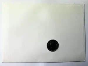 Canada 1988 – Plic filatelico-numismatic + monedă 25 cents necirculată (UNC) + timbre ștampilate Québec - Img 2