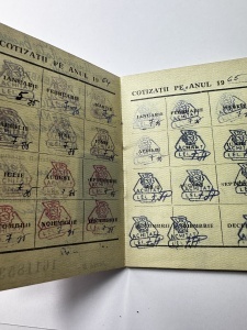 Carnet de membru al Consiliului Central al Sindicatelor din Republica Populară Romînă (RPR) - Img 2