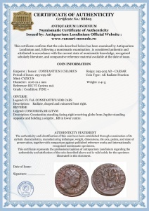 CONSTANTIUS I CHLORUS - CAESAR ( 294-299 AD )- Moneda Antica Romana - Img 3