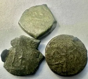 IMPERIUL OTOMAN / PERIOADA ESTIMATA 1600-1700 / LOT X 3 MONEDE - Img 2