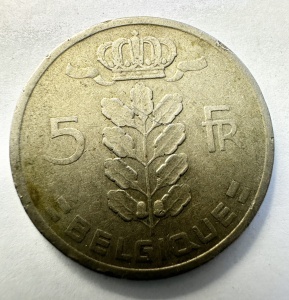 Moneda Belgia - Leopold III - 5 Francs 1949 - Img 2