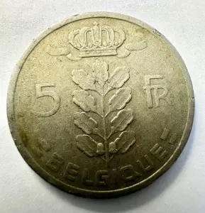 Moneda Belgia - Leopold III - 5 Francs 1949 - Img 2