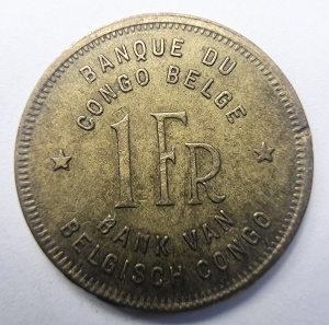 Moneda Coloniala - Belgian Congo - Leopold III - 1 Franc 1946