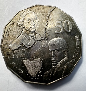 Moneda Comemorativa - Australia - 50 Cents 1998 - 200 de ani de la descoperirea și cartografierea strâmtorii Bass